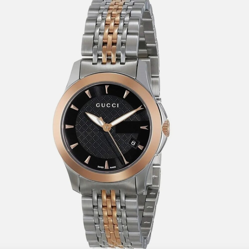 NEW Gucci Women's G-Timeless Black Dial Quartz Watch